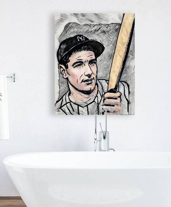 1937 Lou Gehrig Art by Row One Brand