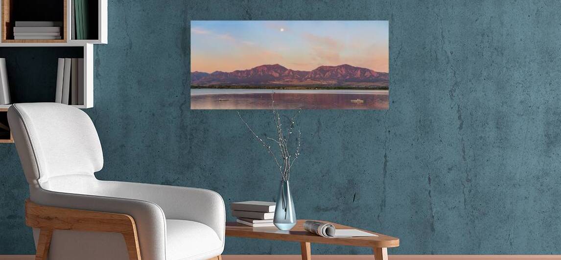 Blue Moon Front Range Boulder Sunrise Panaorama by Bo Insogna