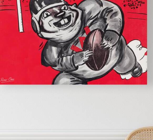 1946 Wisconsin Football Cartoon Remix by Row One Brand