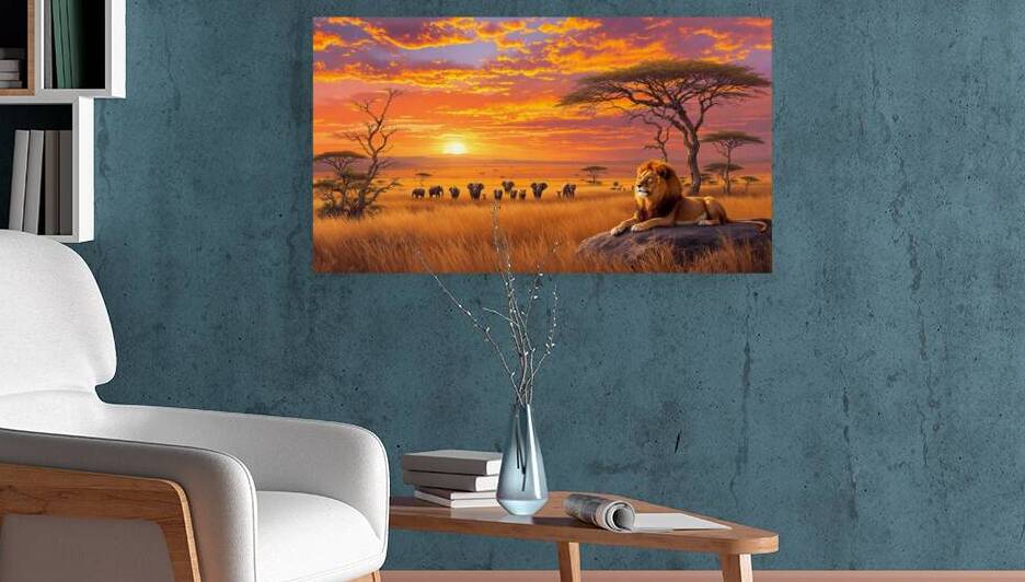 Golden Savannah at Sunset3 by ImagineART