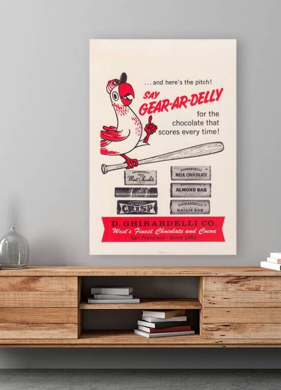 1962 Ghirardelli Chocolate Ad by Row One Brand