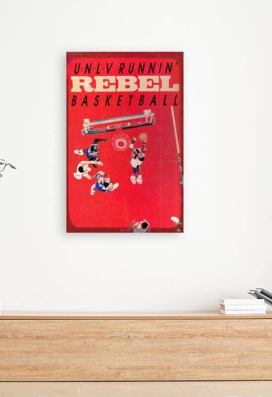 1989 UNLV Runnin Rebel Basketball Art by Row One Brand