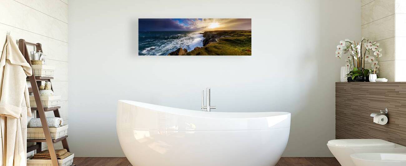 Stormy Maine Coast Panorama 14  by Frank Wilson