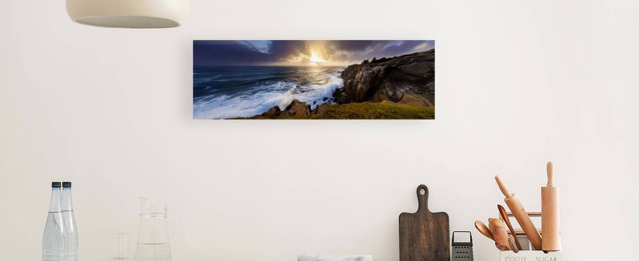 Stormy Maine Coast Panorama 13  by Frank Wilson