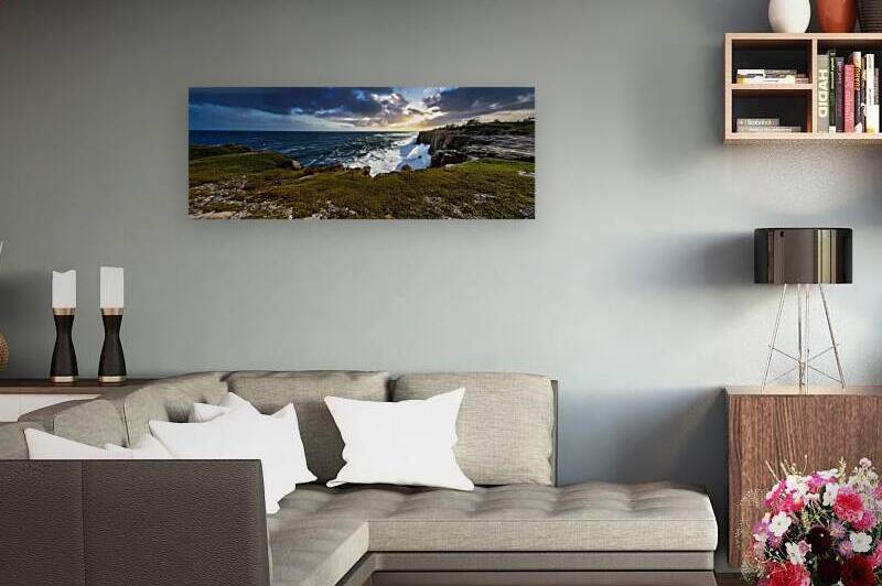 Stormy Maine Coast Panorama 15  by Frank Wilson