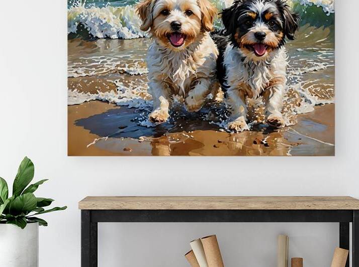 Australian Havanese Dogs at the Beach by Bill Swartwout Photography