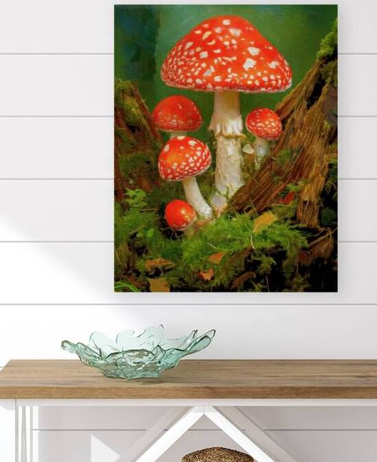 Red Spotted Toadstools by Thea Menagh