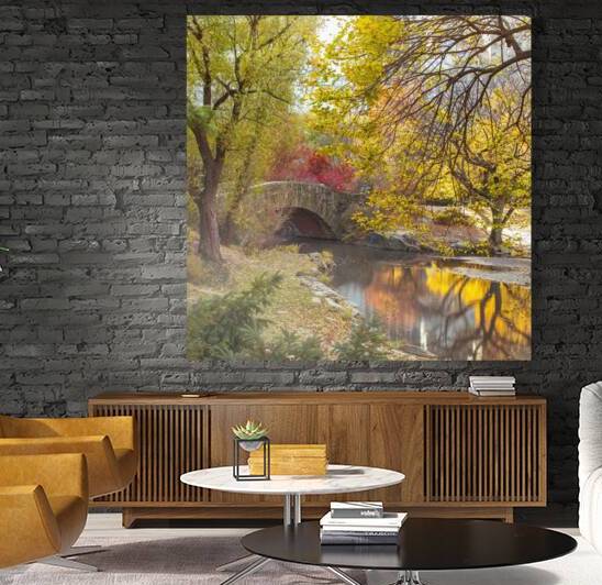 Gapstow bridge in autumn Central Park New York city by Assaf Frank