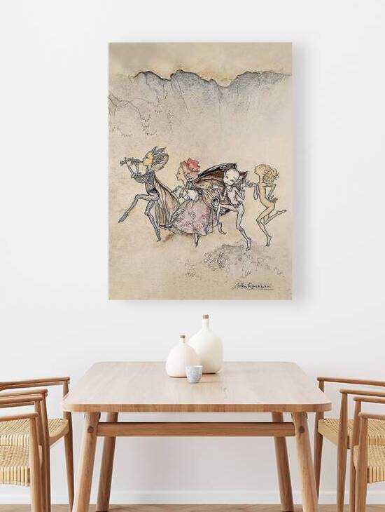 Tripping on Their Toes Fairy Art by Arthur Rackham by Fabricci