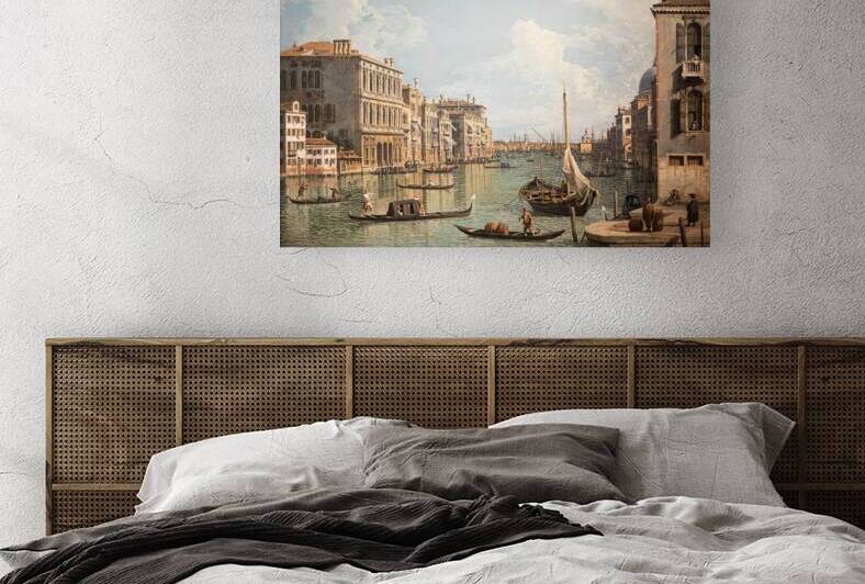 Brera antique painting museum. View of Venice by painter Canale by Paolo Modena