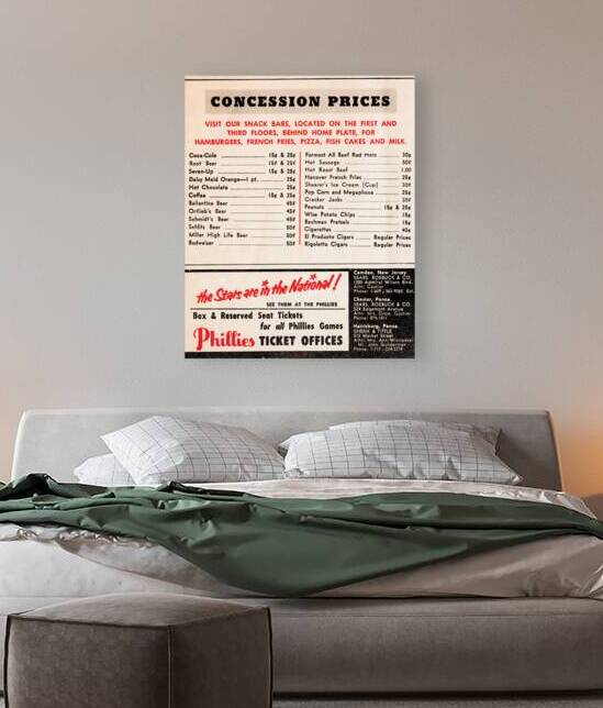 1960s Philadelphia Phillies Concession Ad by Row One Brand