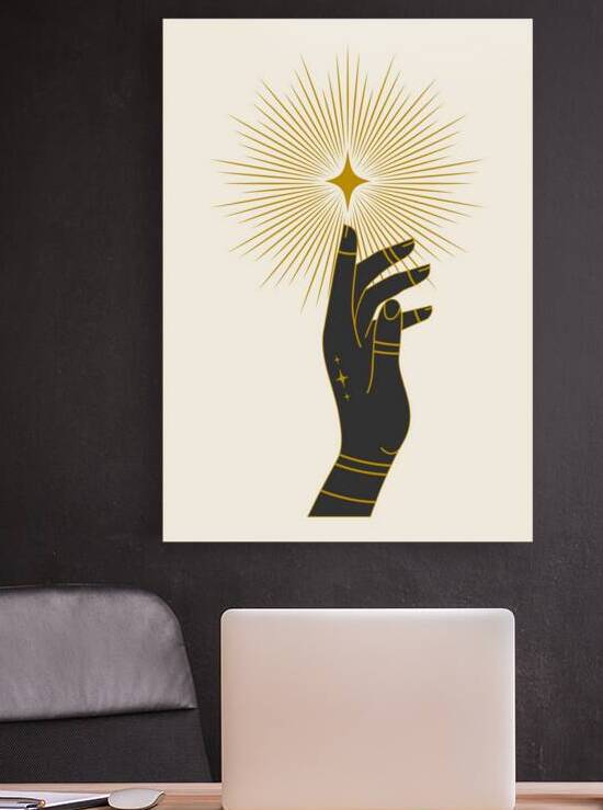Witch hand with shining star by Point Art