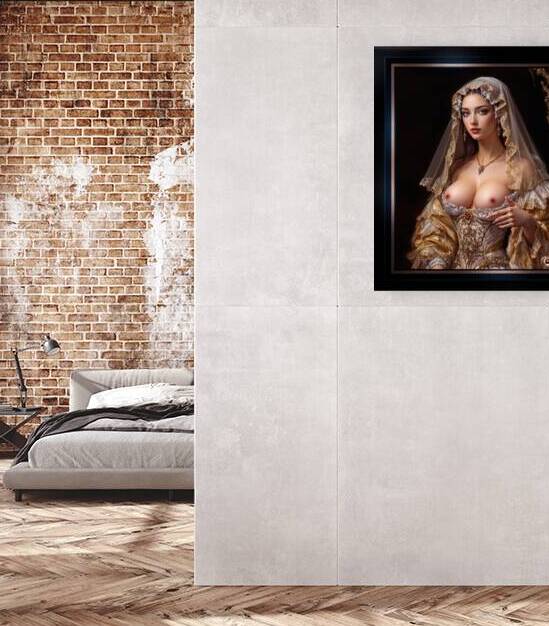 Renaissance Portrait Of The Seductive Beauty Lycia Lysandra Captivating AI Concept Art by Xzendor7 by xzendor7