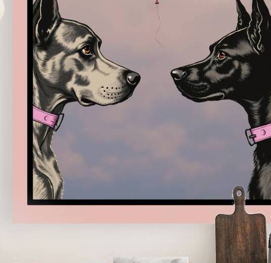Great Danes Art Print by Tricky Rabbit Art