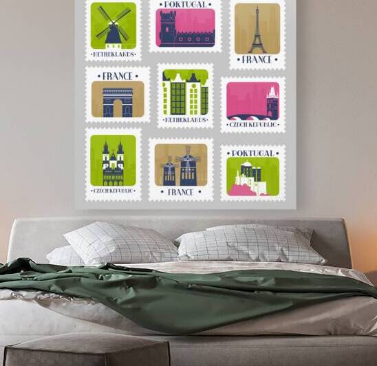  Europe country landmark by Point Art