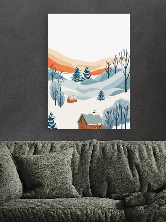 Winter landscape background a by Point Art