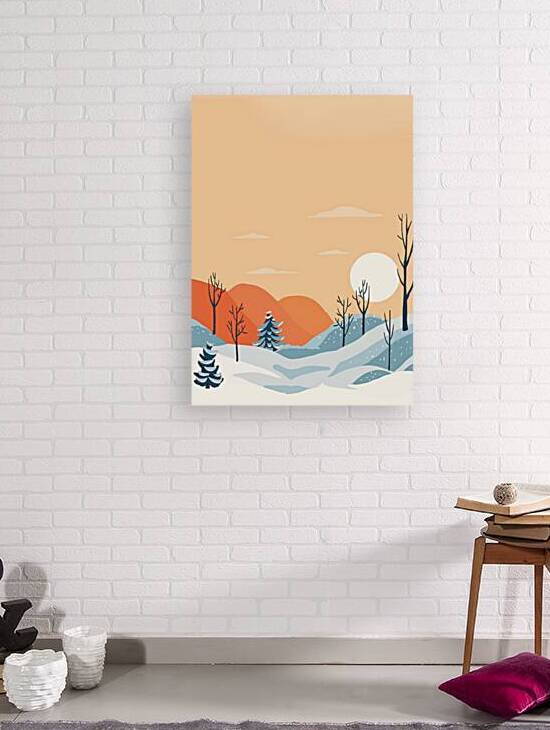 Winter landscape background d by Point Art