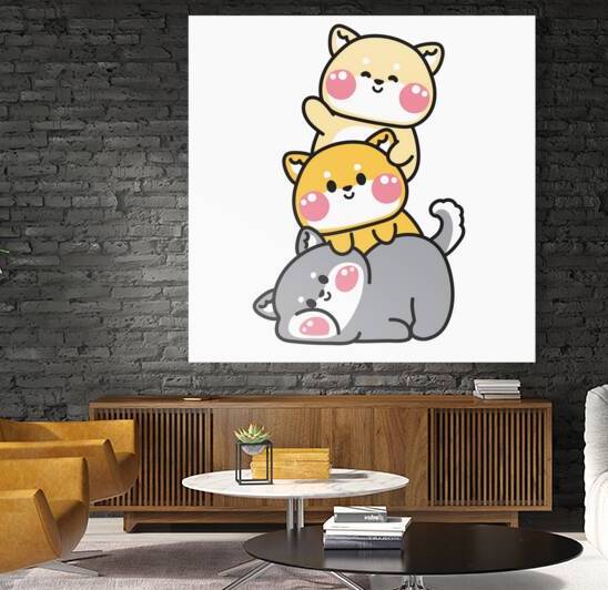 Cute shibainu dog by Point Art