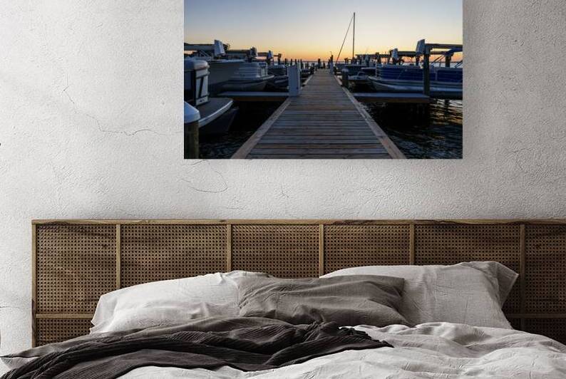 Boat Dock Sunset Gulf Breeze by Jennifer White