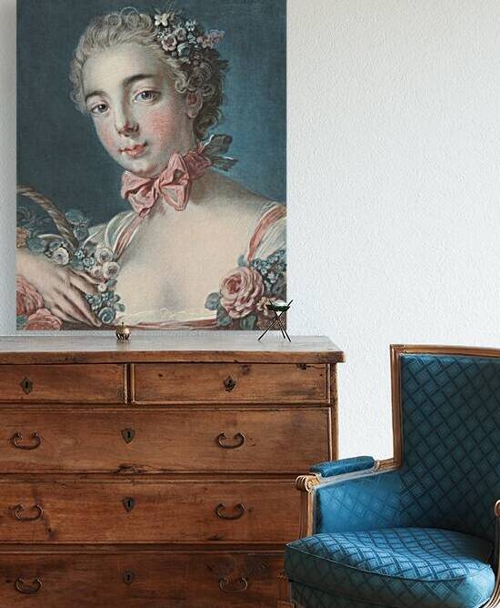 Tête De Flore [Head Of Flora] [1769] by Louis–Marin Bonnet [1736–1793] by MyCozyFineArt