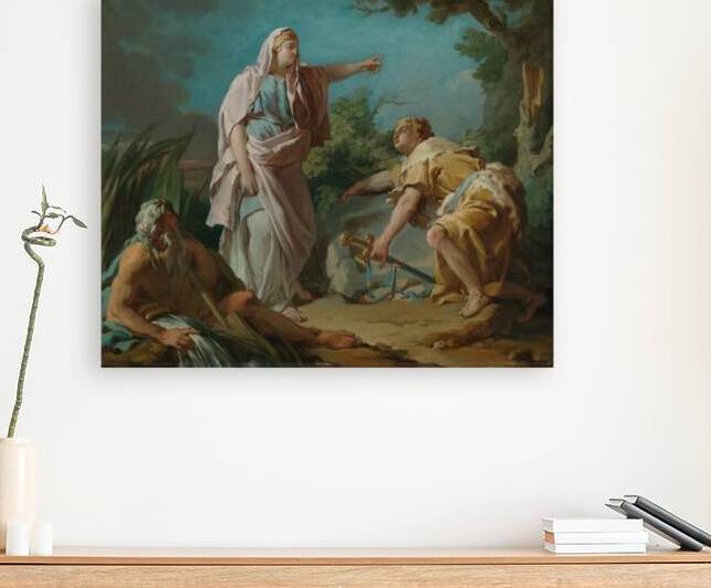 Aethra Showing her Son Theseus the Place Where his Father had Hidden his Arms [1768] by Nicolas–Guy Brenet [1728–1792] by MyCozyFineArt