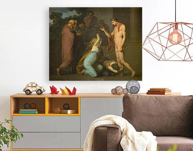 Ismene and Antogone Plead with Theseus [1790–1799] by Nicolai Abildgaard [1743–1809] by MyCozyFineArt