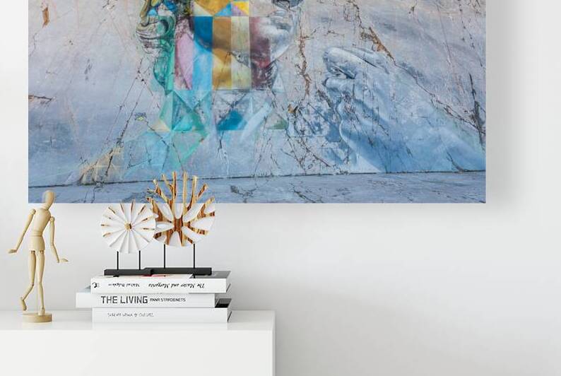 David by Michelangelo copy from the street artist Kobra by Paolo Modena