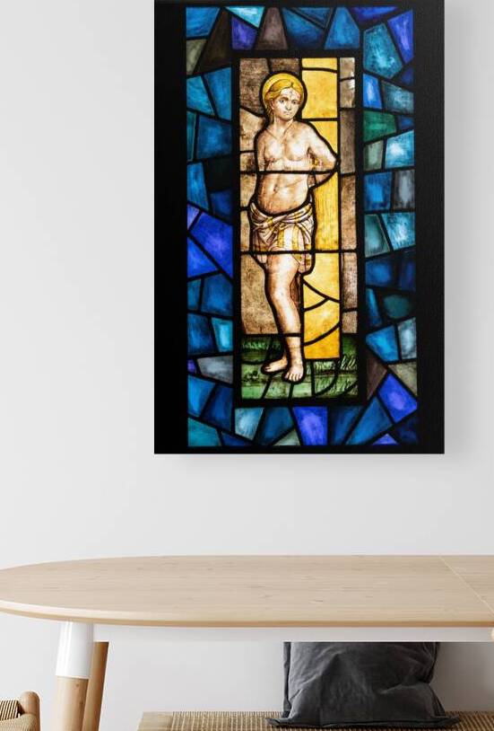 Stained glass window in Milan Cathedral by Paolo Modena