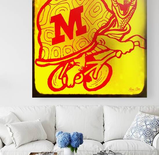 1970s Maryland Terp on a Bike by Row One Brand