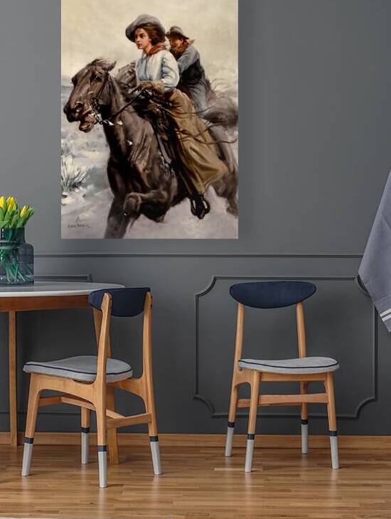 “Riding the Range” Vintage Cowgirl Art by WHD Koerner by Fabricci