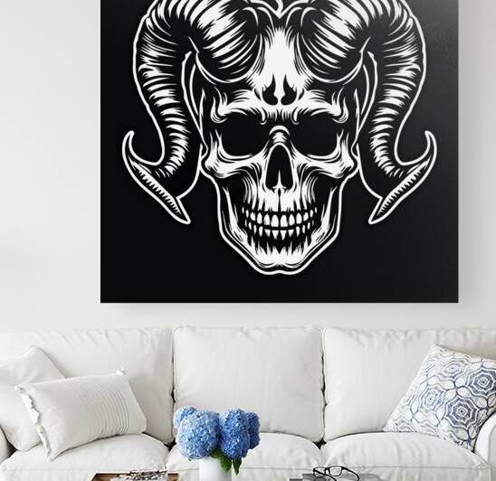 Goat Skull Head by Point Art