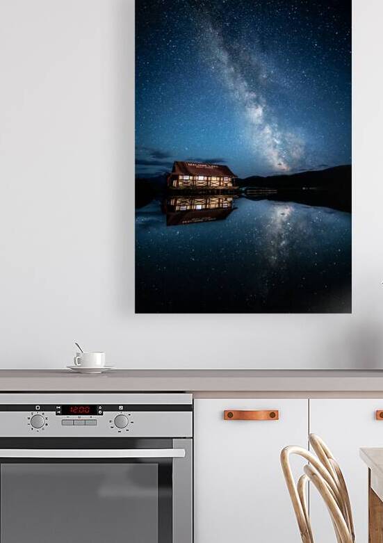 Milky way above Maligne Lake  by Luyi