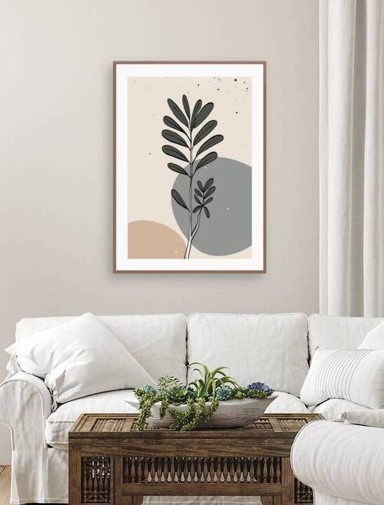 Modern abstract leaves.a by Point Art