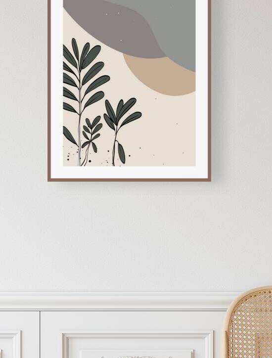 Modern abstract leaves.c by Point Art