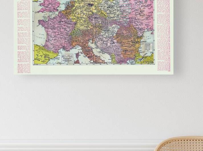 1944 Israeli Hebrew Map of Europe – Mid-20th Century Map Depicting Europe with Hebrew Annotations Cities Borders Political Divisions World War II Context Jewish Communities and Historical Geopolitical Information by History In Your Home