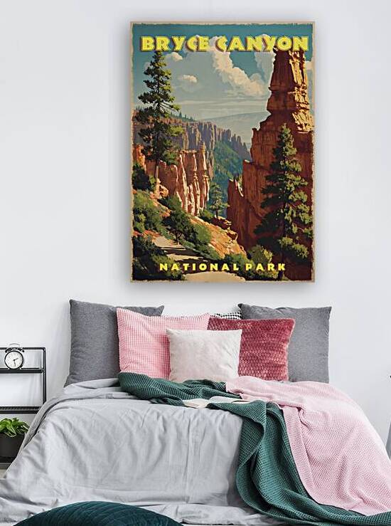  Bryce Canyon  National Park vintage travel poster 1 by Artgoos