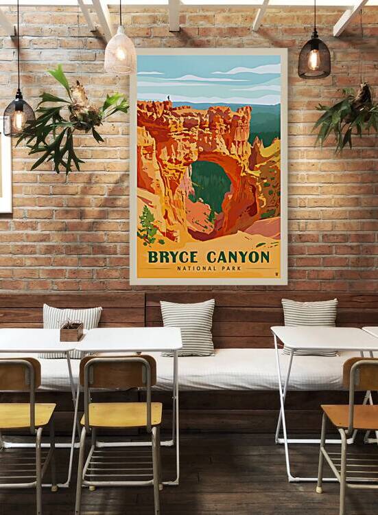  Bryce Canyon  National Park vintage travel poster 1 by Artgoos