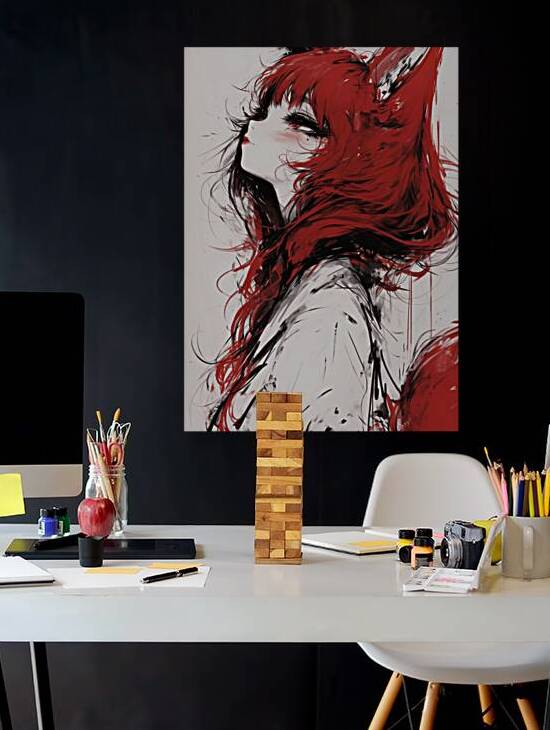 Kawaii Kitsune – Cute Fantasy Fox Girl Illustration by Anne Laure GOUPIL