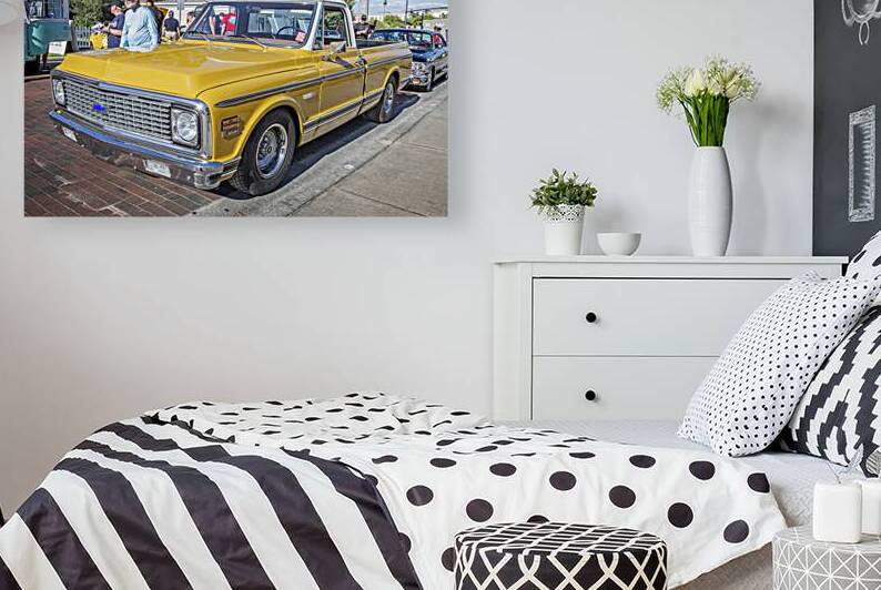 1971 Yellow Chevy Pickup Cheyenne C10 X15 3 by Rich Franco