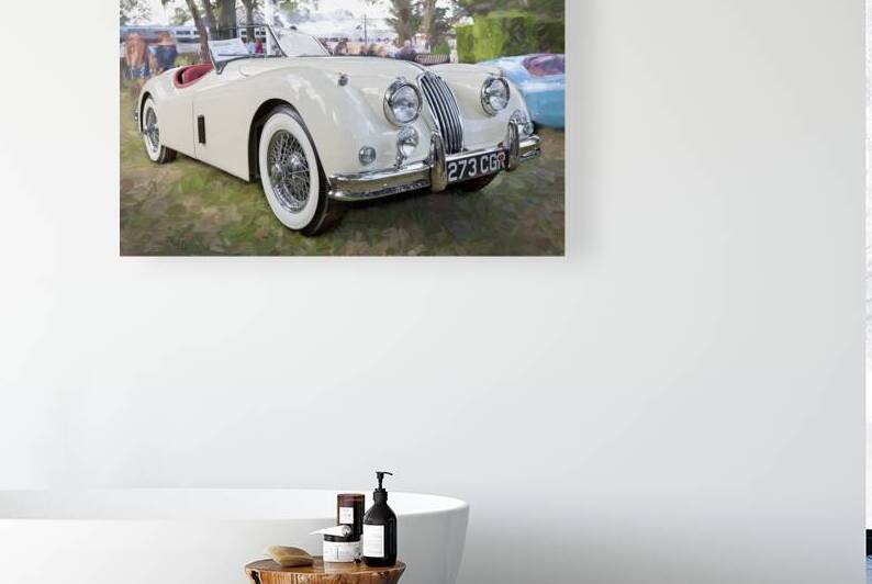 1956 White XK 140 MC OTS X1 2 by Rich Franco