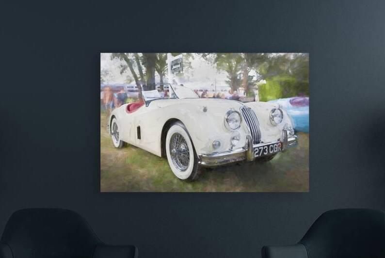 1956 White XK 140 MC OTS X1 3 by Rich Franco