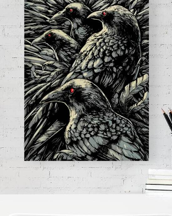 Red-Eyed Ravens – Mysterious Gothic Wildlife by Ramy Salah Hefny