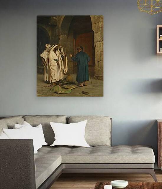 Old Jew with three Arabs by Jean–Léon Gérôme [1824–1904] by MyCozyFineArt