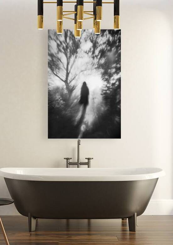 Woman in the Forest - Pinhole-Inspired Art Black and White by Matthias Hauser