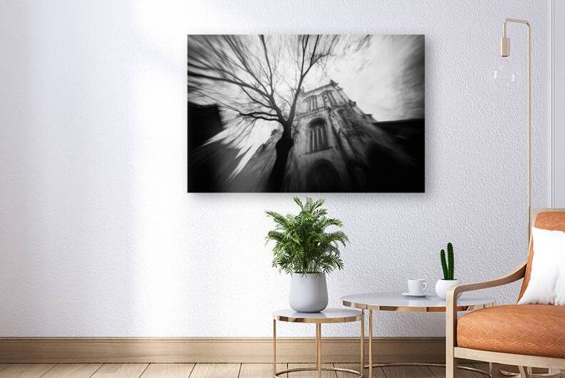 Gothic Cathedral - Pinhole-Inspired Art Black and White by Matthias Hauser