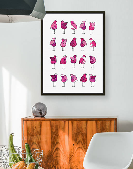 Gossip Birds Pink by Lisa Frances Judd