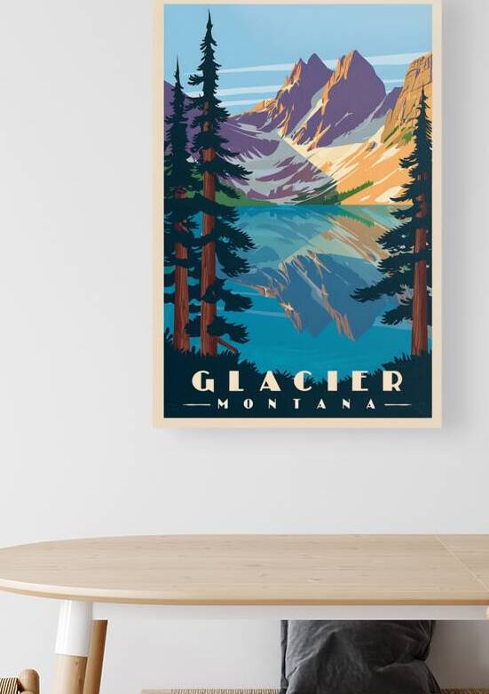 Glacier  National Park and Preserve vintage travel poster  2 by Artgoos