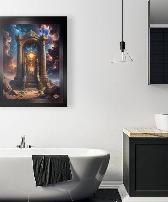 An Ancient Towering Celestial Gateway Amid Cosmic Heavenly Splendor Amazing AI Concept Art by Xzendor7 by xzendor7