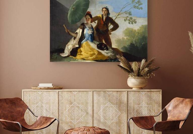 Francisco Goya – The Parasol 1777 | A Charming Scene of 18th-Century Leisure and Elegance by Wirla
