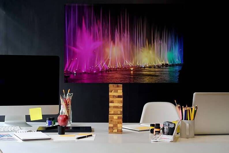 Rainbow Fountains Clashing  by Ryan Cameron